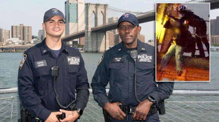 NYPD officer Brooklyn Bridge rescue